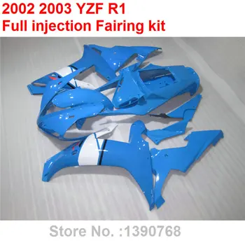 Бесплатные 7 подарков обтекатели для YAMAHA R1 2002 2003 сине-белый комплект обтекателей мотоцикла YZF R1 02 03 HZ40