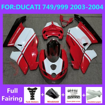 Комплект обтекателя для литья под давлением мотоцикла подходит для кузова 2003 2004 2005 2006 для DUCATI 999 Fairings 749 03 04 05 06 комплект красный белый
