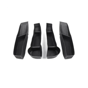Дверной Лоток-Органайзер для 2021-2023 Tesla Model Y Аксессуары Коробка Для Хранения Передних и Задних Дверей Автомобиля TPE Черный 4ШТ