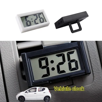 Цифровые часы на приборной панели автомобиля - Автомобильные клеящиеся часы с гигантским ЖК-дисплеем Времени и суток - Мини Автомобильные часы-наклеиватели для автомобиля
