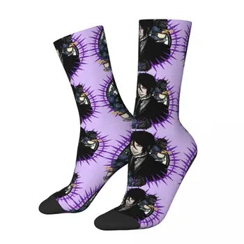 Забавные мужские носки Happy Socks Sebastian в стиле Ретро Харадзюку, Черный дворецкий, слуга демона, хип-хоп новинка, повседневная команда, сумасшедший носок, подарочный принт