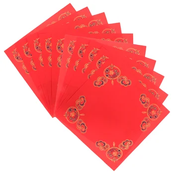 20 Листов рисовой бумаги для батика, китайская каллиграфия, принадлежности для вечеринок, Куплеты, заготовки для весеннего фестиваля Сюань, Символ Фу