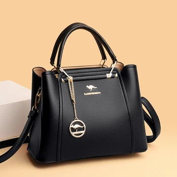 Роскошные дизайнерские Женские сумки из искусственной кожи, 3 слоя сумок через плечо, Женская сумка для покупок большой емкости, сумка-мессенджер 2#
