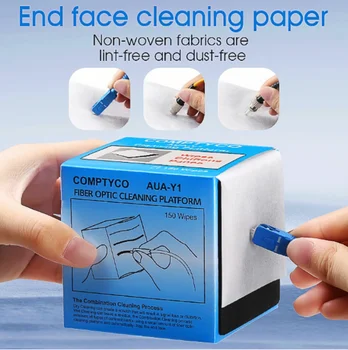Бумага для очистки торцевой поверхности волокна AUA-Y1, бумага для удаления пыли, бумага для протирки оптического волокна, Инструменты для очистки бумаги FTTH Fiber