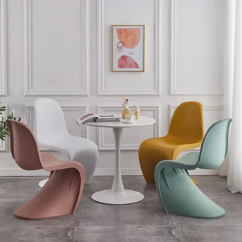 Косметический обеденный стул для приема гостей, переговоров по дому, Пластиковые обеденные стулья для кафе, спинка Nordic Sillas Мебель для дома DC-311