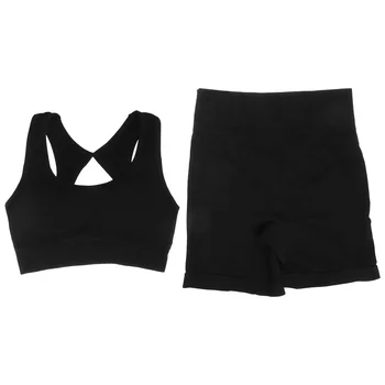 1 комплект, Тренировочный комплект, женская одежда для спортзала, тренировочная одежда, спортивные шорты, комплект S / M