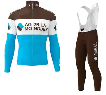 Весна-Лето 2019 Ag2r TEAM Мужская Велосипедная Майка С Длинным Рукавом, Велосипедная Одежда С Нагрудниками Ropa Ciclismo