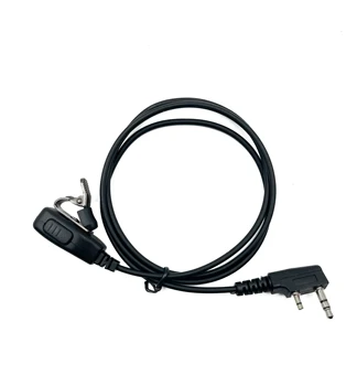 2-контактный корпус портативной рации K-типа, кабель для усиления, Микрофон для наушников PTT без рук