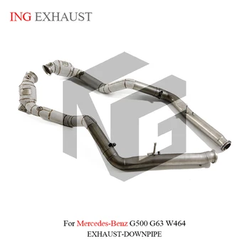 ING Высокоэффективный Трубный Коллектор Cataly Downpipe для Mercedes BENZ G500 G63 W464 4.4t Выхлопная Труба Глушителя Двигателя