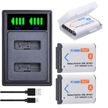 Аккумулятор NP-BX1/двойное зарядное устройство USB для Sony NP-BX1/M8 и Sony DSC-RX100/RX100M II/RX100 II/III/IV/ RX100 V/VII, ZV-1, HX60 HX400