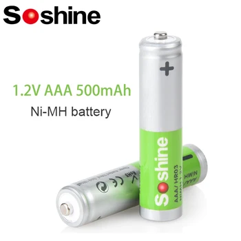 Soshine AAA 500mAh 1.2V Аккумуляторная Батарея Aaa 1.2V NIMH Аккумуляторы с Низким Саморазрядом для Фонариков Радио Пультов Дистанционного Управления Игрушек
