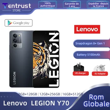 Игровой смартфон Lenovo Legion Y70, 6,67-дюймовый OLED-дисплей с частотой 144 Гц, Snapdragon 8 + Gen1, Тройная камера 50 Мп, NFC-зарядка мощностью 68 Вт