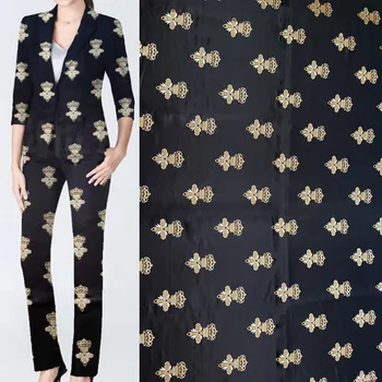 Модная жаккардовая ткань Gold Bee из парчи для женщин/мужчин, осеннее платье, брюки и костюм, ткань для шитья своими руками