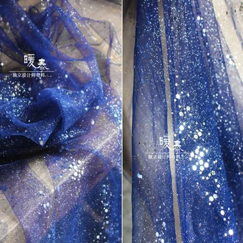 Сетчатая ткань с блестками Прозрачная для самостоятельного шитья Оригинальное свадебное платье Оптовая Продажа одежды из ткани По метрам Материал