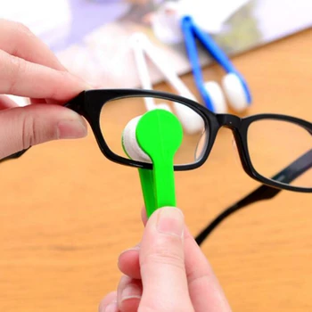 Очиститель Протрите Очки из Микрофибры Eyeglass Eyewear Cleaner Протирайте Экран Мини Мягкой Щеткой Для Чистки Линз Очков