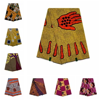 Высококачественная ткань с настоящими африканскими восковыми принтами, Ганский воск, 100% хлопок, Африканская ткань из настоящего воска, Нигерия, Дизайн воскового батика Анкары