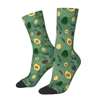 Зеленые Гламурные фрукты, Авокадо, кавайные носки, носки с мультяшным рисунком для покупок
