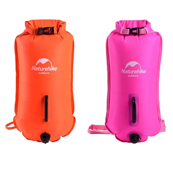 Водонепроницаемая защитная сумка-буй для плавания Надувное устройство 25 х 20 см для плавания в открытой воде, серфинга, сноркелинга