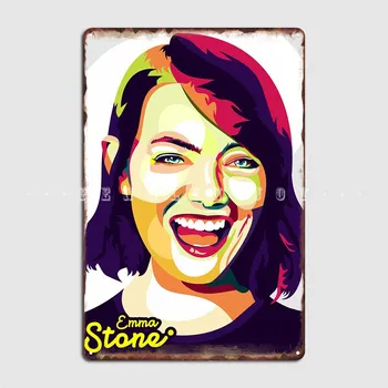 Металлическая вывеска Emma Stone Паб-Бар Пещерные Таблички Винтажный Жестяной Плакат