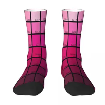 Оттенки Розового Pantone Sock Носки Мужские Женские Чулки Из Полиэстера Настраиваемые Забавные