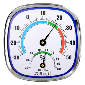 Прочный термометр-гигрометр настенный -30 - 50 ℃ 120x120x23 мм 1шт 20-99% относительной влажности ABS Датчик влажности стеклянных линз