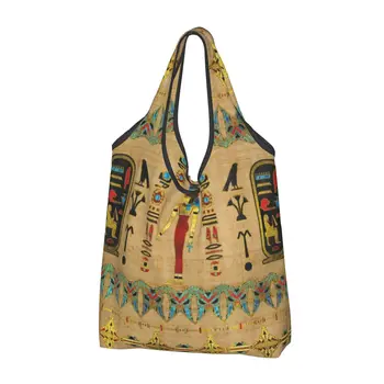 Модная сумка для покупок с египетским символом Мут, портативная сумка для покупок в Древнем Египте