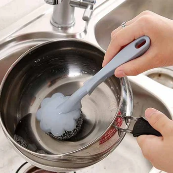 Щетка для чистки стальной проволоки Сменный Инструмент для чистки кухонных подносов и тарелок