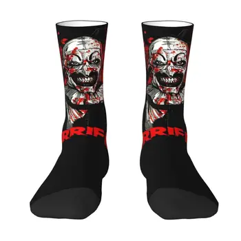 Забавные мужские носки с ужасающим рисунком, теплые носки унисекс с 3D-печатью, носки с клоуном из фильма ужасов на Хэллоуин