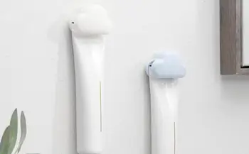 Органайзер для зубной пасты в форме домашнего облака, Водонепроницаемый Пылезащитный держатель для зубной пасты Без сверления для косметических принадлежностей для ванной комнаты