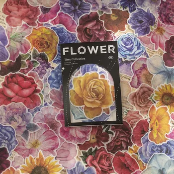 Упаковка наклеек с цветами, 100 шт, лента для Васи с цветочным растением, материал для скрапбукинга