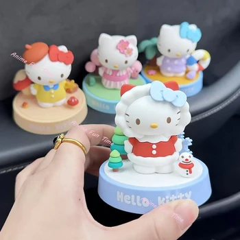 Фигурки серии Kawaii Hello Kitty Four Seasons, украшения для ароматерапии автомобилей, мультяшный котенок Sanrio, автоаксессуары для интерьера