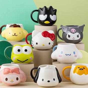 Кобрендовый продукт Sanrio hellokitty mug с милым мультяшным детским керамическим рельефом, чашка для воды Paccha dog, бытовая Мелодичная кружка