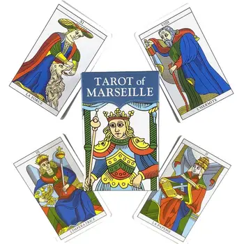 Марсельское Таро Мини-размера 9*6 см, Колода 78 Шт Карт, Вечерние Игры, Гадание, Пророчество, Карты Оракула