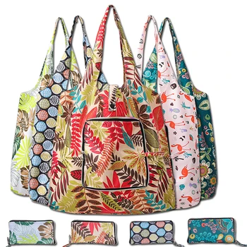 Повседневная сумка с цветочным принтом, женские сумки большой емкости, сумки для покупок на одно плечо, повседневная женская пляжная сумка из холста