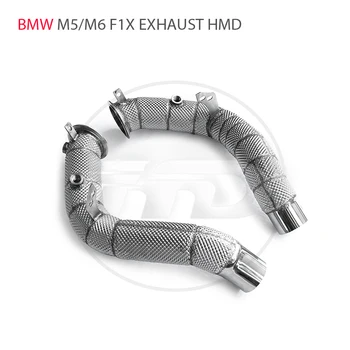 Высокопроизводительная водосточная труба выхлопной системы HMD для BMW M5 M6 F10 F12 F13 4.4T Тестовая труба без кошки
