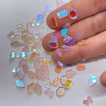 100шт Прозрачных кристаллов Paradis Color для ногтей, бриллиантовых страз, стеклянных страз для 3D-дизайна ногтей, украшений из горного хрусталя