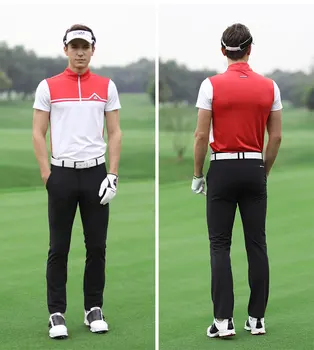 Мужская одежда для гольфа PGM, футболка с короткими рукавами, трехмерная приталенная спортивная мужская одежда для гольфа
