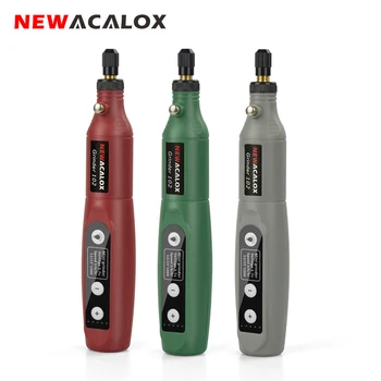 NEWACALOX USB зарядка Мини-шлифовальная машина с переменной скоростью вращения, набор роторных инструментов, набор шлифовальных станков с набором аксессуаров для гравировки 126 шт.