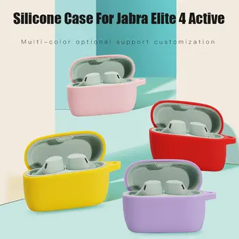 Силиконовый чехол для Jabra Elite 4 Active Защитный чехол Беспроводные наушники Bluetooth зарядное устройство чехол