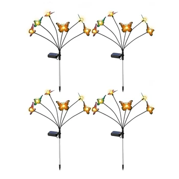 Солнечные фонари Бабочка торшер Садовый декоративный, светодиодный садовый водонепроницаемый газонный светильник
