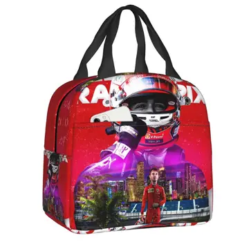 Изолированная сумка для ланча Formula One от Leclerc Charles для работы, школьный холодильник, термос для ланча, женские Детские сумки-тоут, контейнер для еды