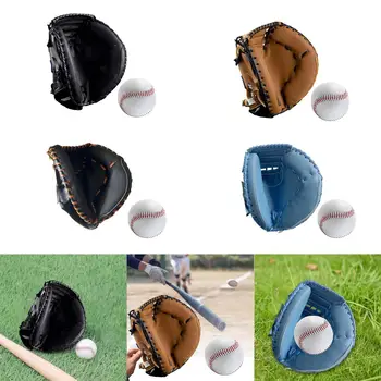 Перчатки для ловли бейсбола из искусственной кожи 12,5-дюймовые перчатки для ловли взрослых мужчин и женщин