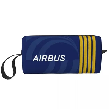 Дорожная сумка для туалетных принадлежностей пилота истребителя Airbus Kawaii Aviation Airplane Косметический Органайзер для макияжа, коробка для хранения косметики для женщин, набор для хранения косметики