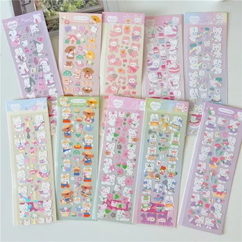 Корейский Ins Kawaii Wonderland Bunny Style Goo Card Наклейка DIY Альбом Для Вырезок Планшет Дневник Альбом Star Chaser Подарочное Украшение