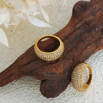 Женское модное кольцо с блестящим кристаллом Простота Элегантный темперамент Обручальные свадебные украшения