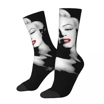 Красивые мужские носки Marilyns Monroe, теплые забавные сексуальные носки Happy от Crazy Merch Middle TubeSocks, маленькие подарочки