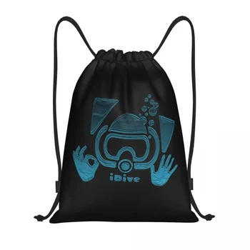 Изготовленные на заказ сумки-рюкзаки для подводного плавания Aqua Blues iDive OK на шнурке для мужчин и женщин, легкие спортивные сумки для тренажерного зала, сумки для тренировок