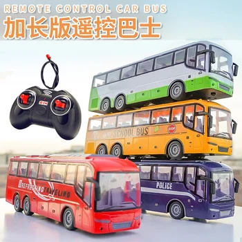 Школьный автобус с дистанционным управлением, детская игрушка, радиоуправляемый автомобиль с подсветкой, туристический автобус, радиоуправляемый электромобиль для детей, игрушки в подарок