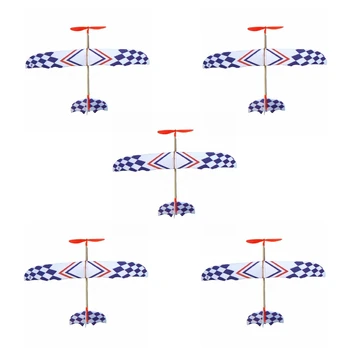 5-кратный комплект пенопластовых моделей самолетов с питанием от эластичной резинки, Развивающая игрушка 