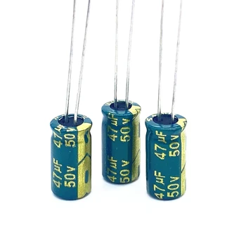 20 шт./лот высокочастотный низкоомный алюминиевый электролитический конденсатор 50 В 47 мкФ размер 6*12 47 мкФ 20%